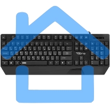 Игровая клавиатура Qumo Twins K68, с двумя накладками разного цвета, проводная, 104 клавиши, кнопка FN, встроенная радужная подсветка