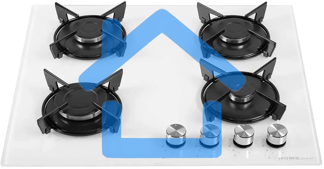 Газовая варочная панель HOMSair HGG641EWH независимая, белый