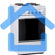 Плита электрическая Flama AE 1406 W белый, конфорок 4 электрических, духовка 50 л, 50 см x 85 см x 60 см