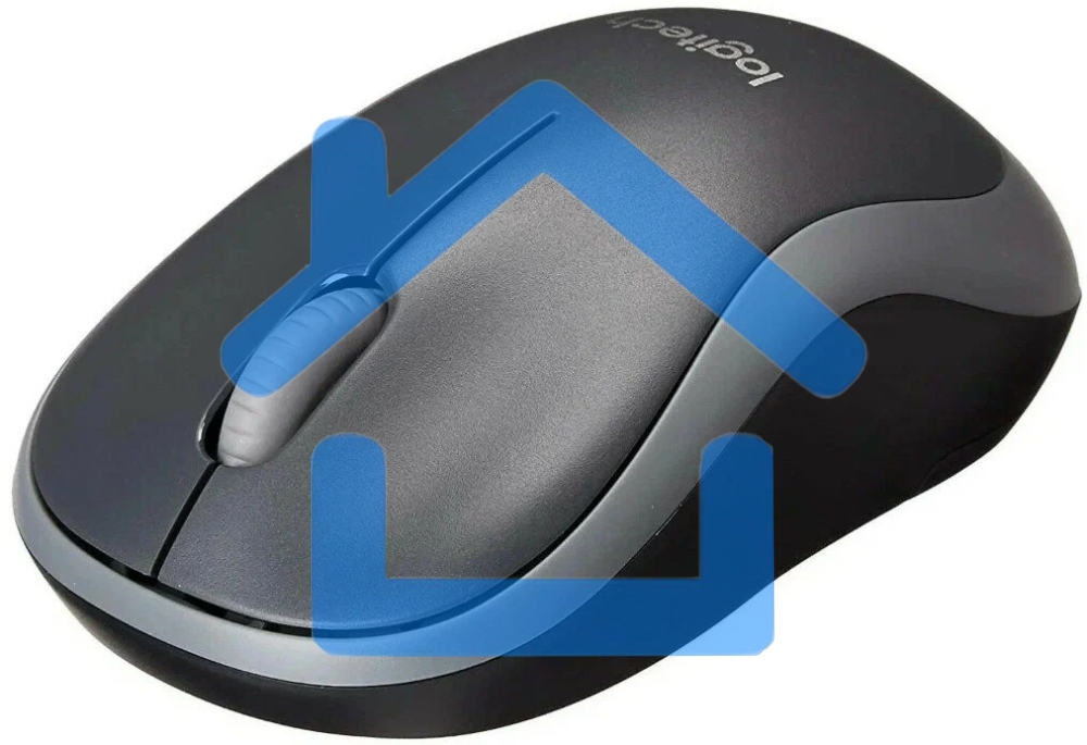 Мышь беспроводная Logitech M186 черный/серый, 1000 dpi, радиоканал, USB, кнопки - 3