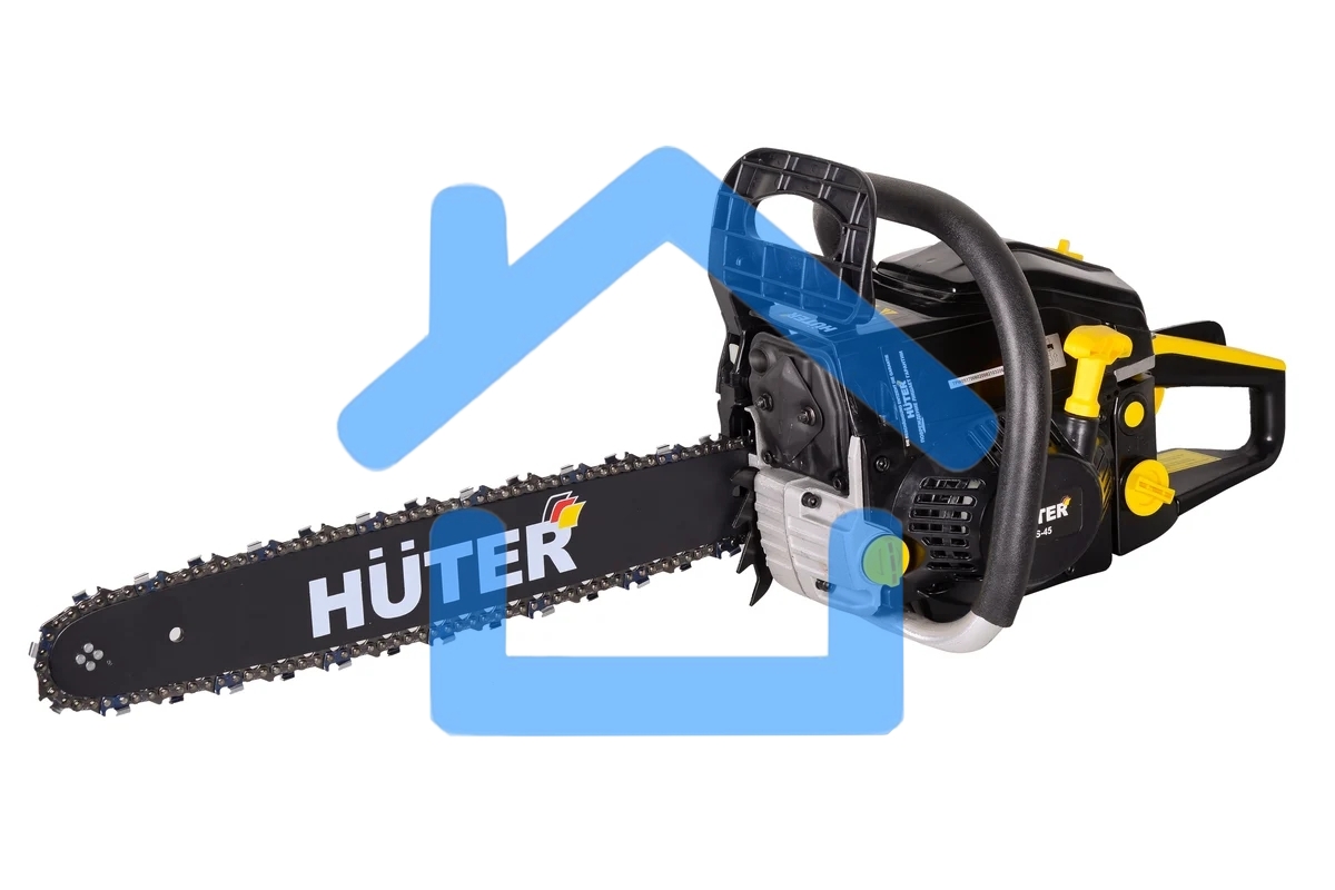 Бензопилы Huter BS-45 70/6/21,7 кВт, 45 см3, бак 0,55 л, антивиб. система, шина 45см/18