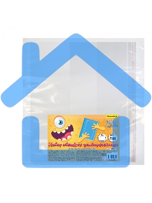 Обложка Silwerhof Монстрики универсальная (набор 5шт) ПВХ 100мкм, гладкая, прозрачная, 232х450мм