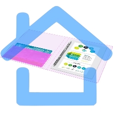 Папка с металлическим пружинным скоросшивателем Бюрократ Double Neon DNE07PPINK A4, пластик, 0.7мм корешок 27мм, карман продольный внутренний, розовый