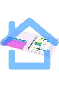 Папка с металлическим пружинным скоросшивателем Бюрократ Double Neon DNE07PPINK A4, пластик, 0.7мм корешок 27мм, карман продольный внутренний, розовый