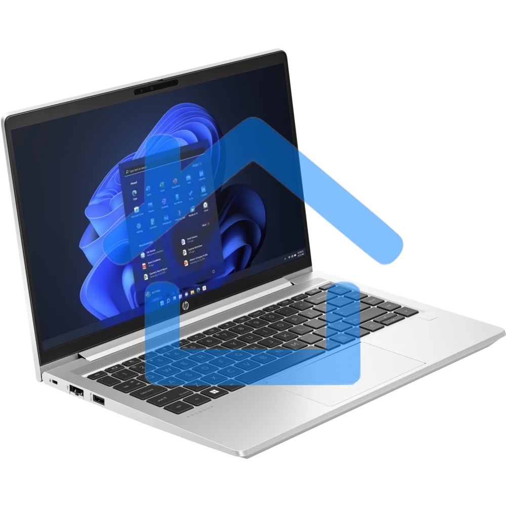 Ноутбук HP ProBook 440 G10 серебристый 14 FHD IPS 250 nits / i7-1355U / 8Gb (1x8Gb) / SSD 512G / Pike Silver Aluminum /F