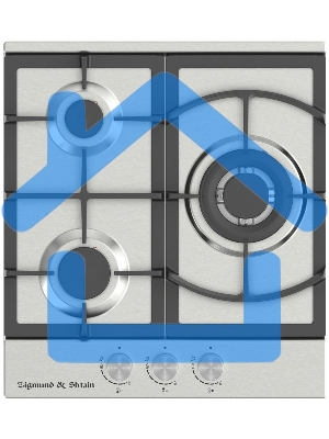 Газовая варочная панель Zigmund & Shtain G 14.4 S независимая, нержавеющая сталь