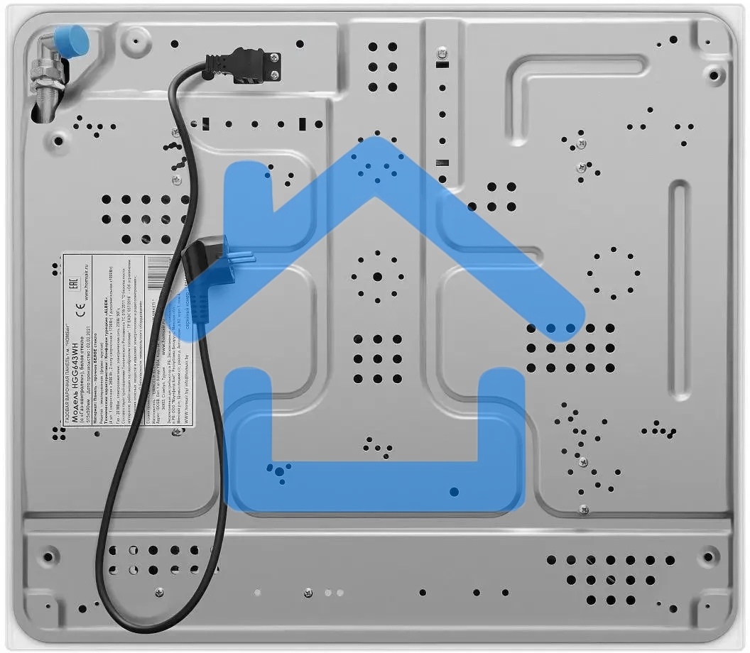Газовая варочная панель HOMSair HGG641EWH независимая, белый
