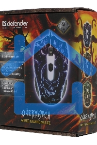 Мышь проводная Defender Overmatch GM-069 черный, 2400 dpi, USB, кнопки - 4