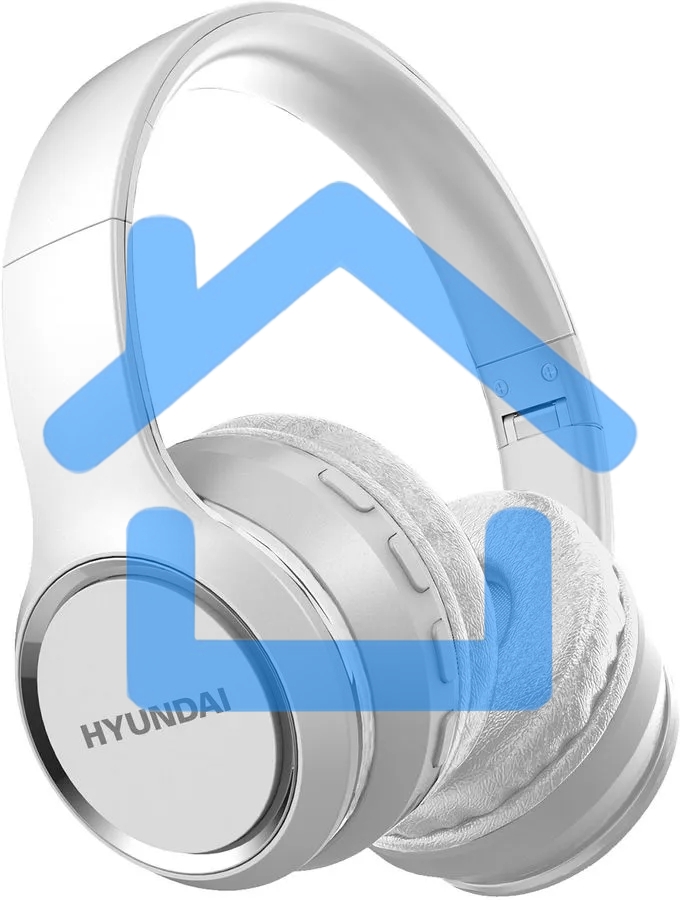 Гарнитура накладные Hyundai H-HP103 белый беспроводные bluetooth оголовье
