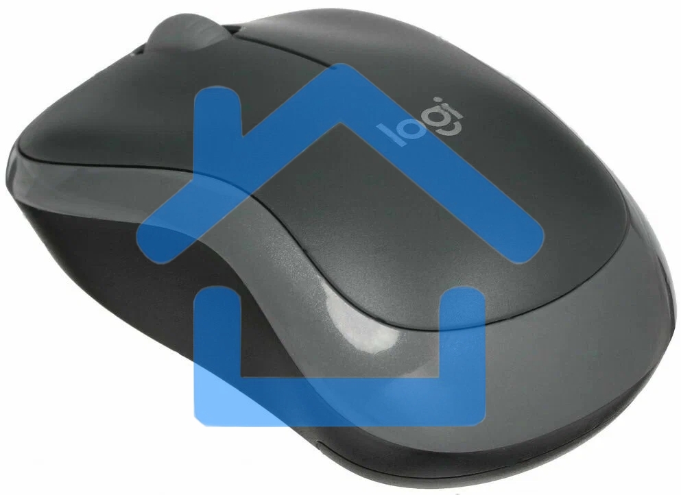 Мышь беспроводная Logitech M186 черный/серый, 1000 dpi, радиоканал, USB, кнопки - 3