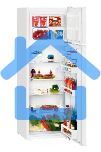 Холодильник Liebherr CTE 2931-26 001 белый двухкамерный 218/52л морозилка сверху