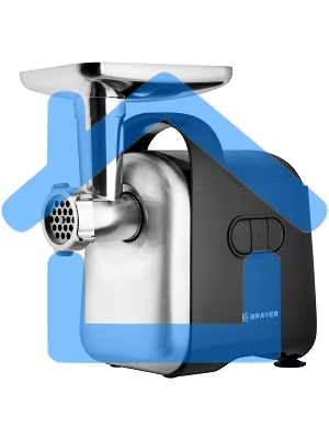 Мясорубка электрическая BRAYER BR1602, 1800 Вт, реверс, насадки кеббе, колбасы, овощей, отсек для хранен, 2 диска