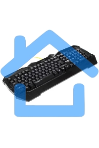 Игровой комплект Qumo Solaris, клавиатурапроводная K03, 104 клавиши, встроенная радужная подсветка, мышь проводная M10, оптическая, 800/1200/1600/2200 dpi, коврик