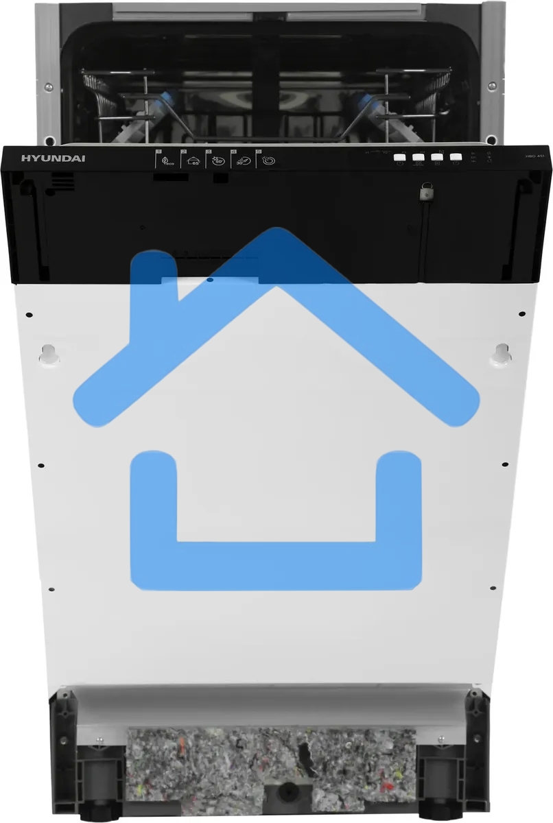 Встраиваемая посудомоечная машина Hyundai HBD 451, черный, 44.8 см, 10 компл., 49 дБ, класс A++