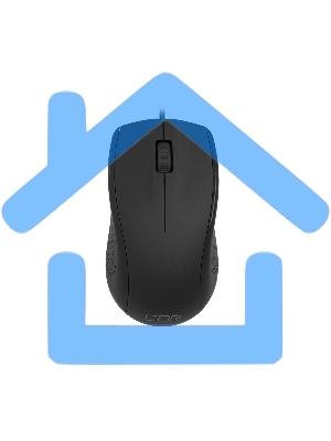 Мышь проводная CBR CM 107 черный, 1000 dpi, USB, кнопки - 3