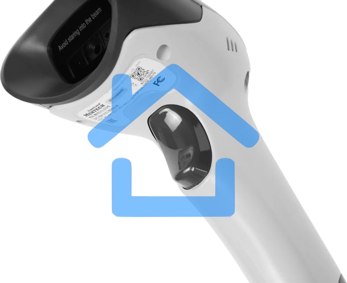 Сканер штрих-кода ручной Mertech CL-2310 BLE Dongle P2D (4560) 1D/2D имидж, беспроводной, 100 скан/сек, USB-HID; USB-COM - эмуляция; Bluetooth - BLE 5.0, белый
