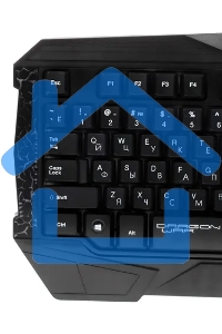 Игровой комплект Qumo Solaris, клавиатурапроводная K03, 104 клавиши, встроенная радужная подсветка, мышь проводная M10, оптическая, 800/1200/1600/2200 dpi, коврик