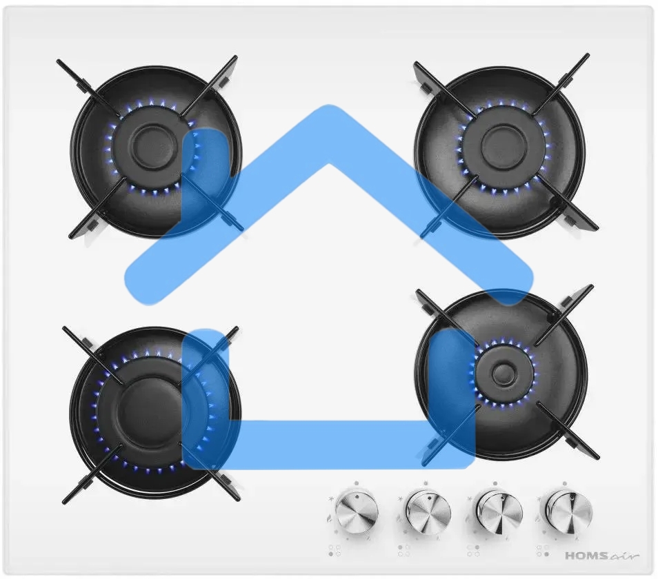 Газовая варочная панель HOMSair HGG641EWH независимая, белый