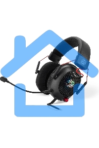 Наушники с микрофоном Оклик HS-L305G черный/красный 2м мониторные оголовье (2060511)