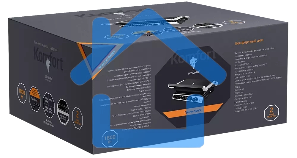 Гриль LEONORD LE-1723 (3 в 1)