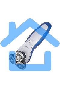 Электробритва Centek CT-2152 (сер/бел/син) 5 ВТ, 3 плав. головки, аккумулятор+работа от сети