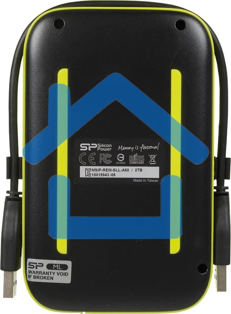 Внешний жесткий диск Silicon Power USB 3.0 2Tb A60 SP020TBPHDA60S3K Armor 2.5