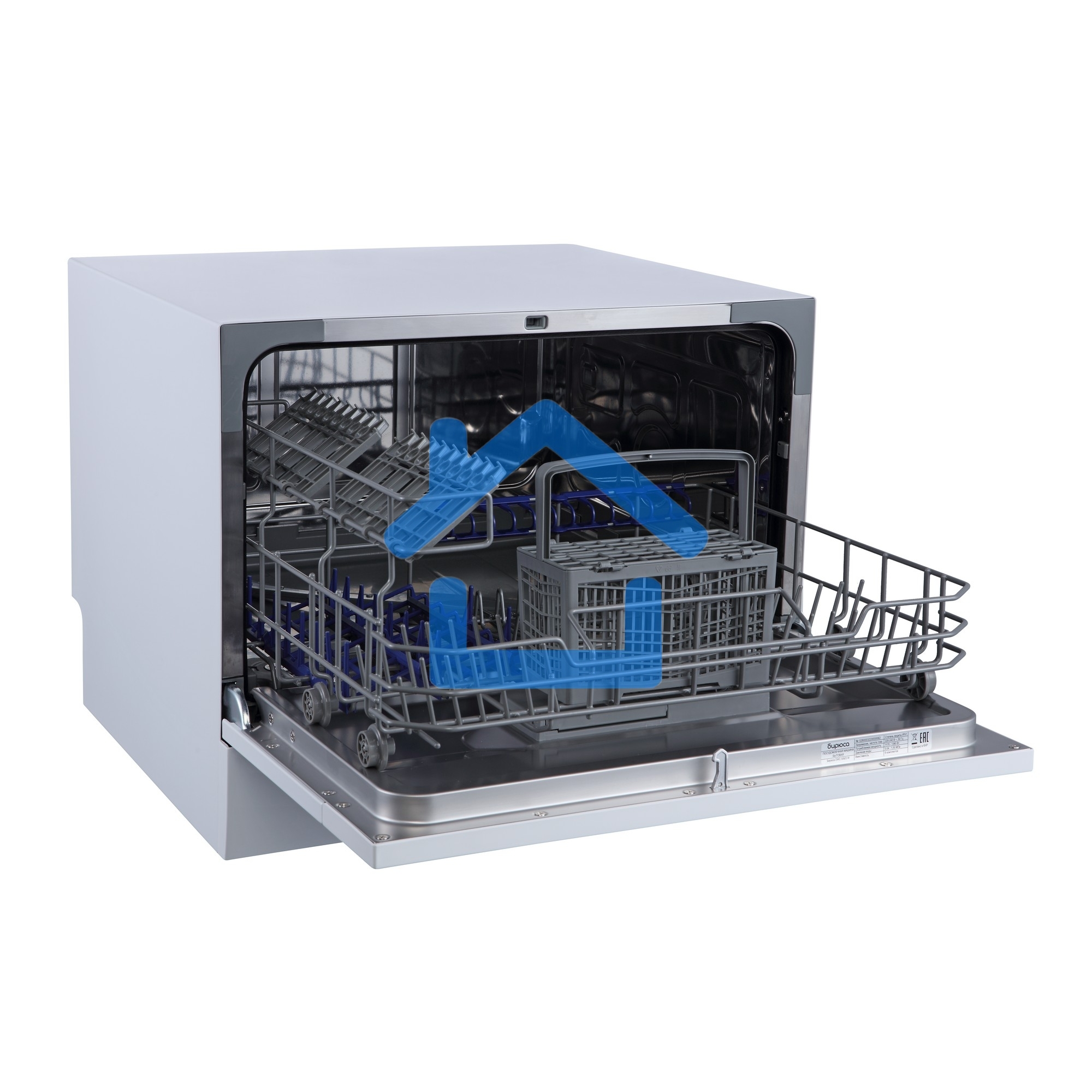 Посудомоечная машина Бирюса DWC-506/5 W, белый, 55 см, 6 компл., 49 дБ, класс A+