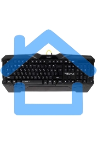 Игровой комплект Qumo Solaris, клавиатурапроводная K03, 104 клавиши, встроенная радужная подсветка, мышь проводная M10, оптическая, 800/1200/1600/2200 dpi, коврик