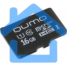 Флеш карта QUMO MicroSDHC 16Gb Сlass 10 UHS-I,3.0 без адаптером SD, черно-красная картонная упаковка