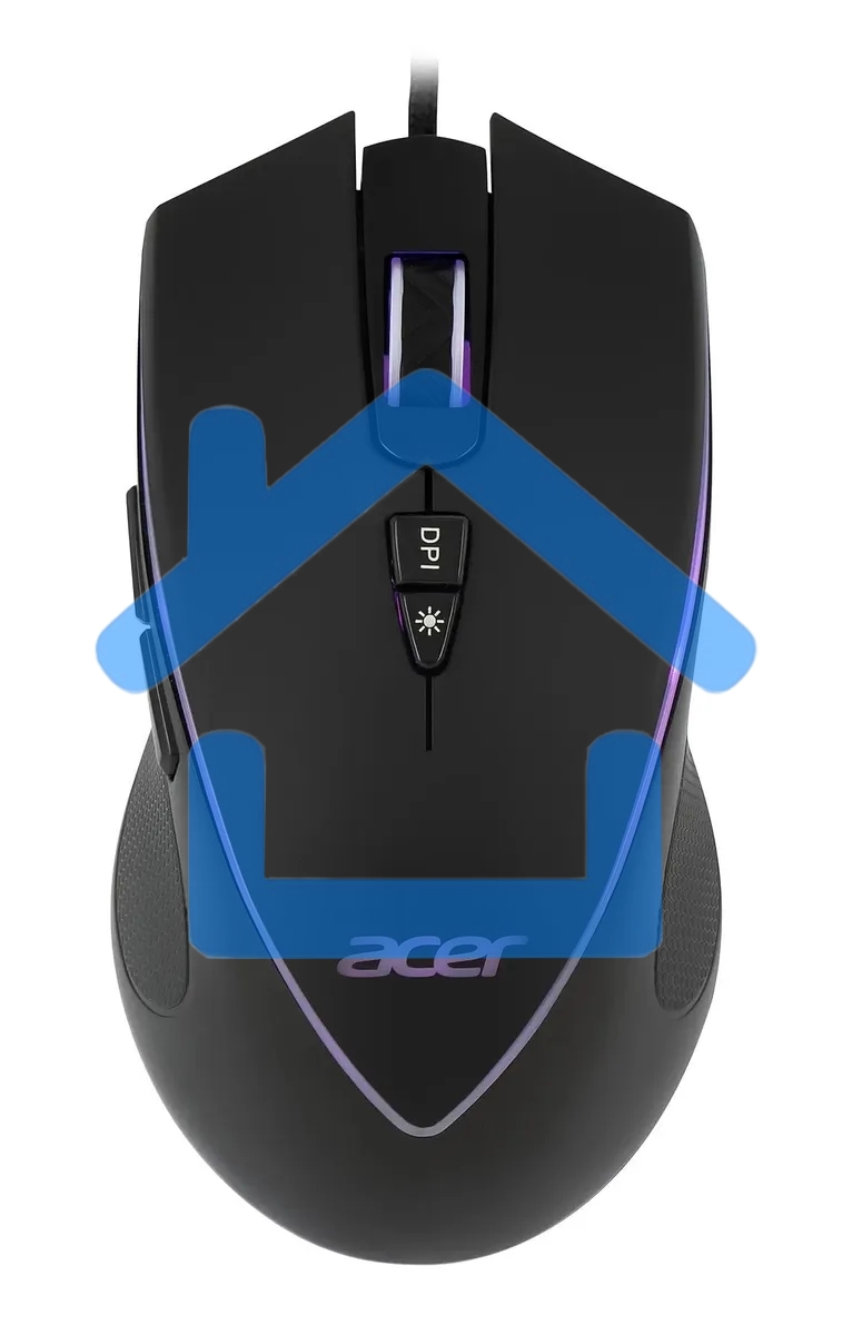 Мышь проводная Acer OMW131 черный, 6400 dpi, USB, кнопки - 7