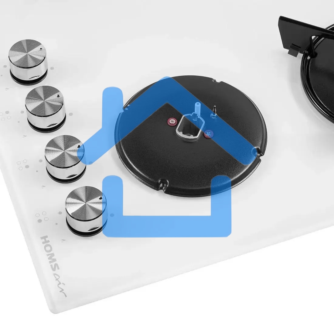 Газовая варочная панель HOMSair HGG641EWH независимая, белый