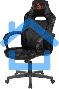 Кресло игровое A4Tech Bloody GC-200, черный, эко.кожа, крестовина пластик