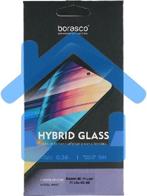 Защитное стекло для экрана BoraSCO для Xiaomi Mi 11 Lite 71 х 156 мм, гибридная