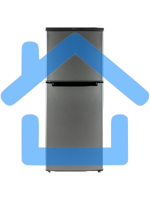 Холодильник Бирюса W553 графит двухкамерный 160/70л морозилка сверху автоматическое оттаивание