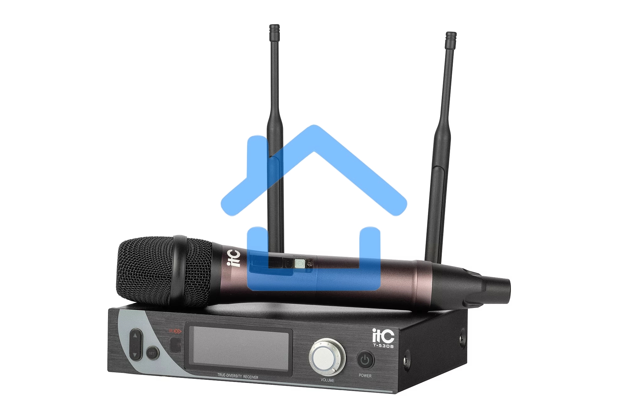Радиосистема ITC T-530A UHF одноканальная радиосистема с одним ручными микрофоном, LCD дисплей, True Diversity, частотный диапазон 470-510 MHz