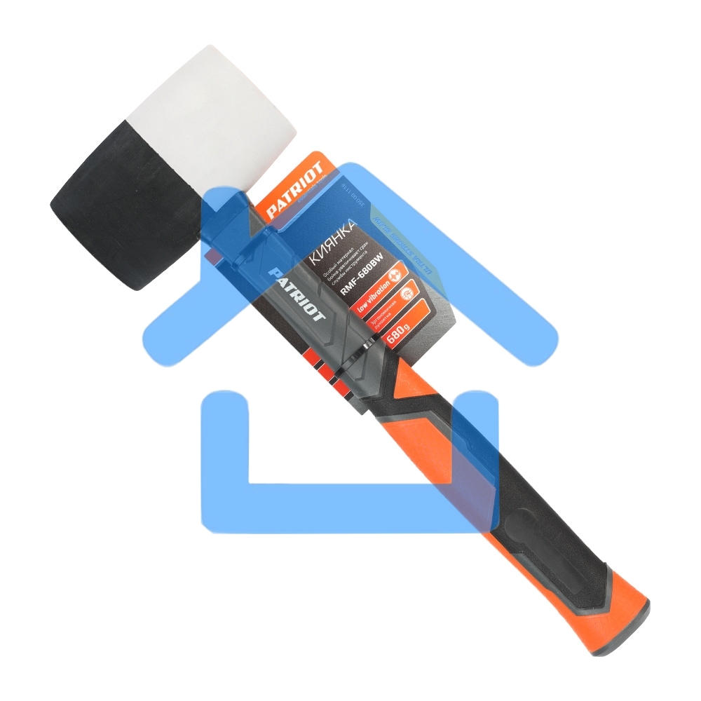 Киянка PATRIOT RMF-680BW черно-белая, с фиберглассовой рукояткой, 680г