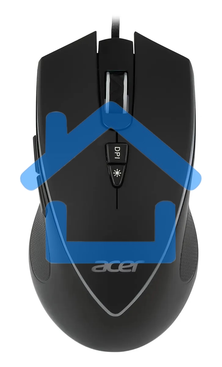 Мышь проводная Acer OMW131 черный, 6400 dpi, USB, кнопки - 7