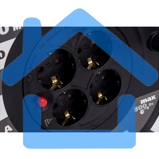 Удлинитель на катушке 4х30м 2P+PE 16А УК30 с термозащ. 3х1.5кв.мм GENERICA IEK WKP20-16-04-30-G