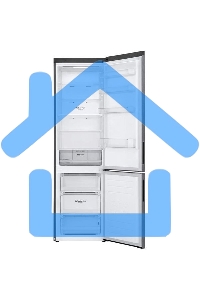 Холодильник LG GA-B509CLSL графитовый двухкамерный 277/107л морозилка снизу, No Frost