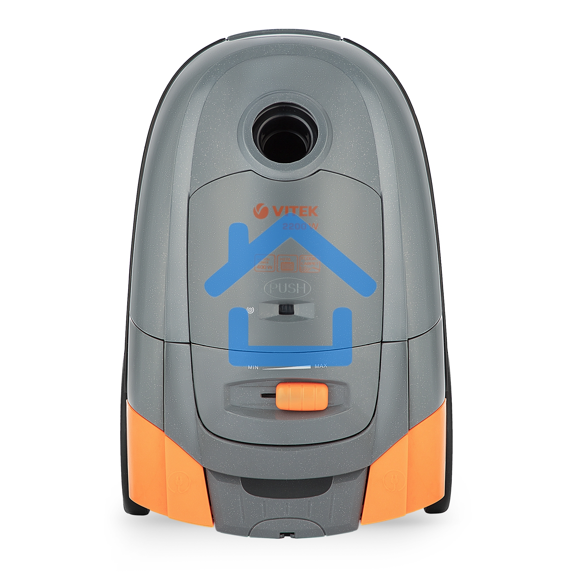 Пылесос Vitek VT-1819 серый, 400/1400Вт, уборка сухая, пылесборник мешок 3 л