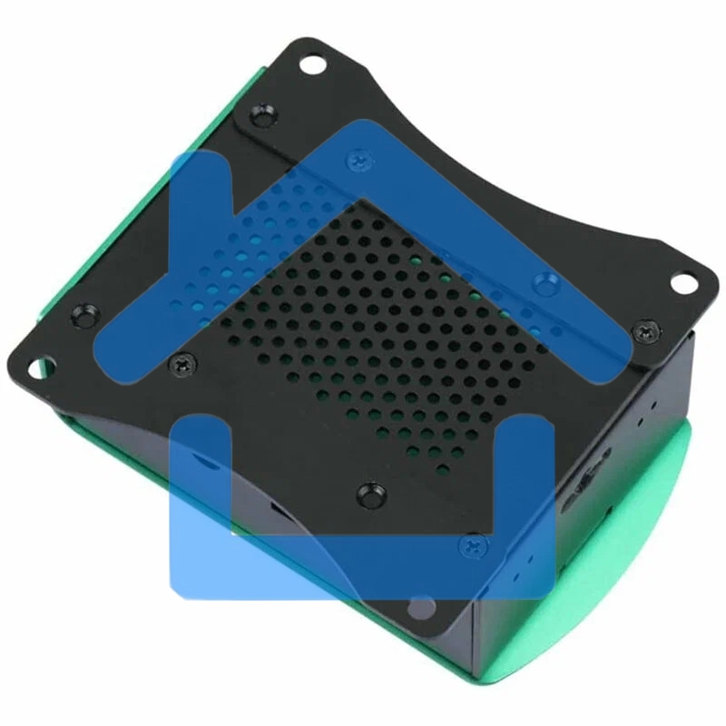 Корпус перфорированный Qumo с доп.креплением, Aluminum Case, Raspberry Pi 4B, green(RS037)