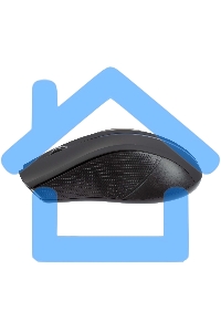 Мышь беспроводная HIPER HOMW-074 черный/синий, 1000 dpi, радиоканал, USB, кнопки - 3