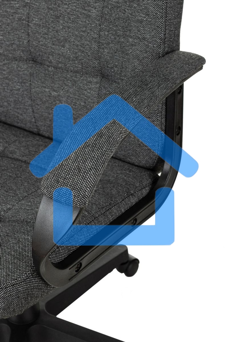 Кресло руководителя Бюрократ CH 002 Fabric 3C1 серый, крестов. пластик