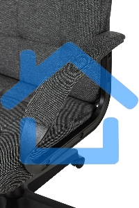 Кресло руководителя Бюрократ CH 002 Fabric 3C1 серый, крестов. пластик