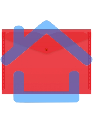 Конверт на кнопке Silwerhof Eco A4 пластик 0.12мм красный