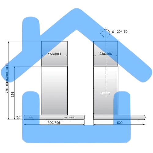 Вытяжка каминная Elikor Вента 90П-650-К3Д топленое молоко, 90 см, 650 куб. м/ч, 60 дБ