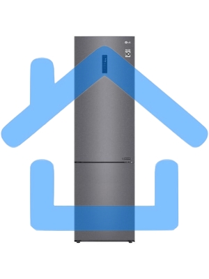 Холодильник LG GA-B509CLSL графитовый двухкамерный 277/107л морозилка снизу, No Frost