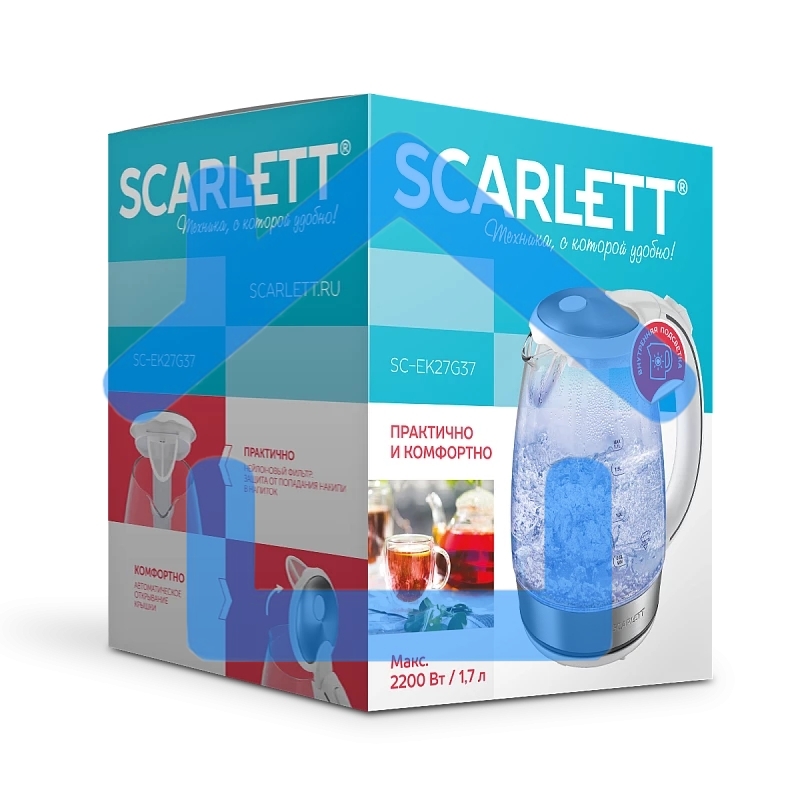 Чайник Scarlett SC-EK27G37 (белый)