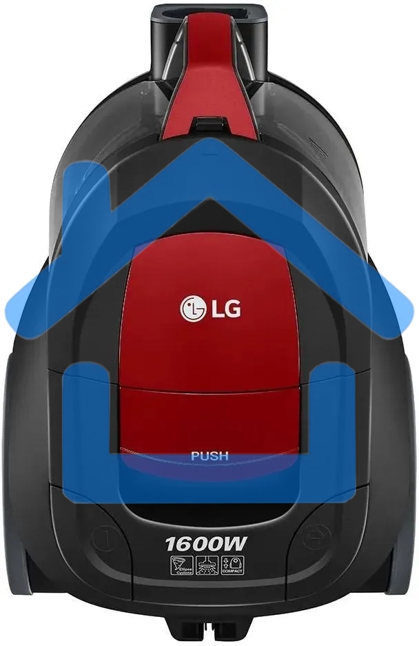 Пылесос LG VC5316NNTR черный/красный, 330/1600 Вт, уборка сухая, пылесборник контейнер 1.3 л