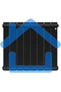 Радиатор биметаллический Royal Thermo Infinity 500 Noir Sable VR80 - 8 секц.